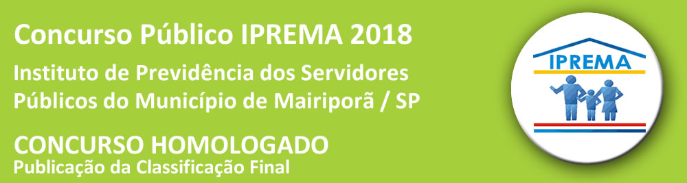 Concurso Público IPREMA Mairiporã 2018